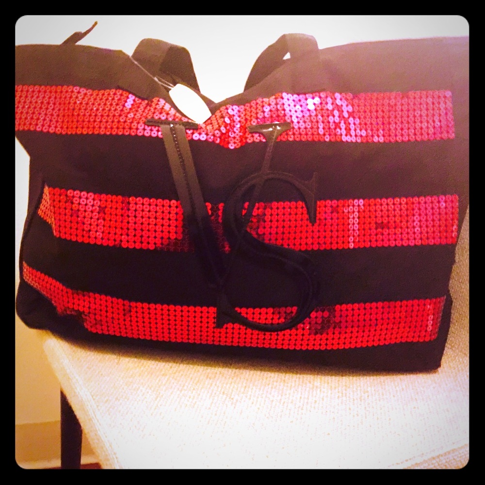 Brand New! VS Glitter Summer Tote Beach Bag